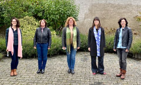 L'équipe du projet VAL: (gauche à droite) Nadia Bemtgen, Petra Vandenbosch, Isabelle Albert,  Catherine Richard, Martine Hoffmann.