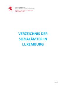 Verzeichnis der Sozialämter in Luxemburg