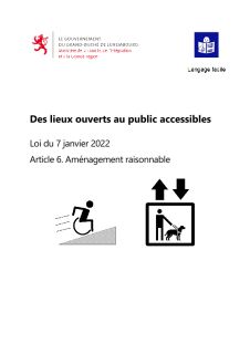 Les lieux ouverts au public accessibles- Loi du 7 janvier 2022