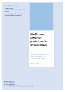Bénéficiaires, Acteurs et Prestations des Offices sociaux 
