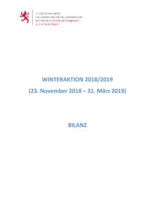 Bilanz Winteraktion 2018-2019