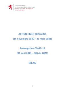 Bilan de l'Action Hiver 2020-2021